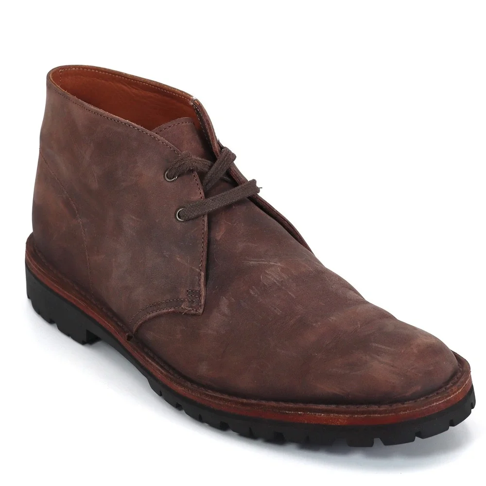 JADD Desert Boots Mens 9.5 Brown Leather Vibram Lug Sole England Casual Chukka